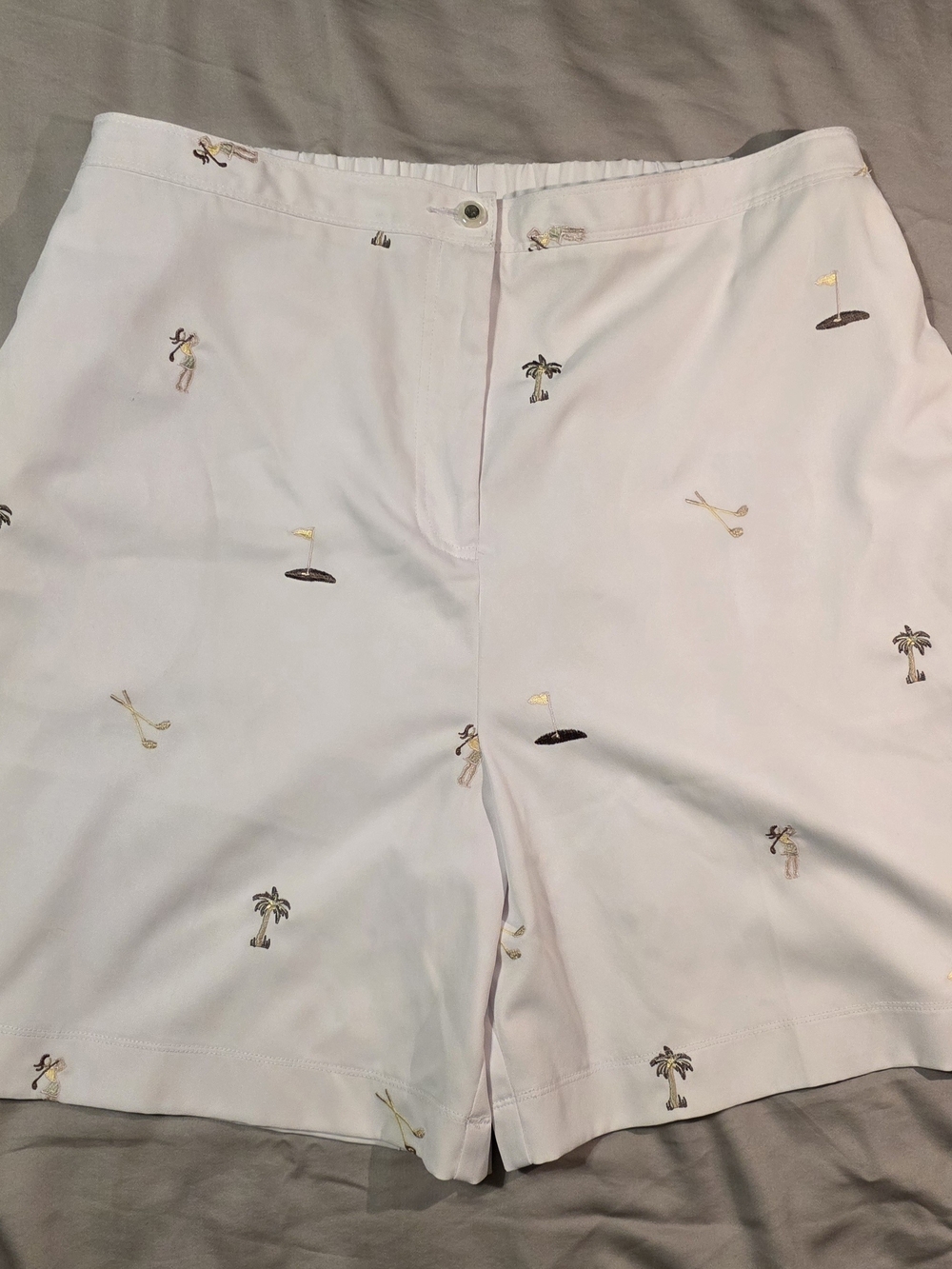 Coral Bay Women’s Plus Size Embroidered Golf Shorts